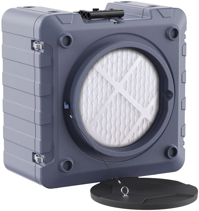 Alt view image 8 of 8 - Air Scrubber with 3-Stage Filtration, Stackable Negative Air Machine 550 CFM, Air Cleaner with MERV10, Carbon, H13 HEPA, for Home, Industrial and Commercial Use