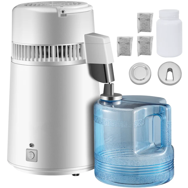 Alt view image 8 of 8 - Pure Water Distiller 750W, Purifier Filter Fully Upgraded with Handle 1.1 Gal /4L, BPA Free Container, Perfect for Home Use, White