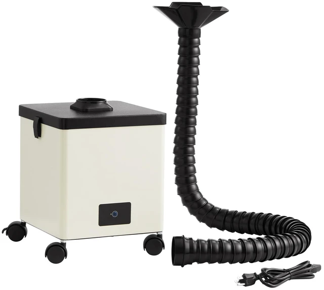 Alt view image 15 of 15 - Solder Fume Extractor, 100W Soldering Smoke Extractor with 3-Stage Filters, 240 m³/h Strong Suction Smoke Absorber and Purifier for Soldering, Engraving, DIY Welding, Salon
