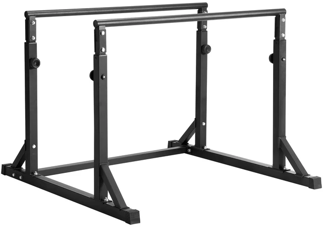 Alt view image 15 of 15 - Dip Bar, 800 lbs Capacity, Heave Duty Dip Stand Station with Adjustable Height, Fitness Workout Dip Bar Station Stabilizer Parallette Push Up Stand, Parallel Bars for Strength Training Home Gym