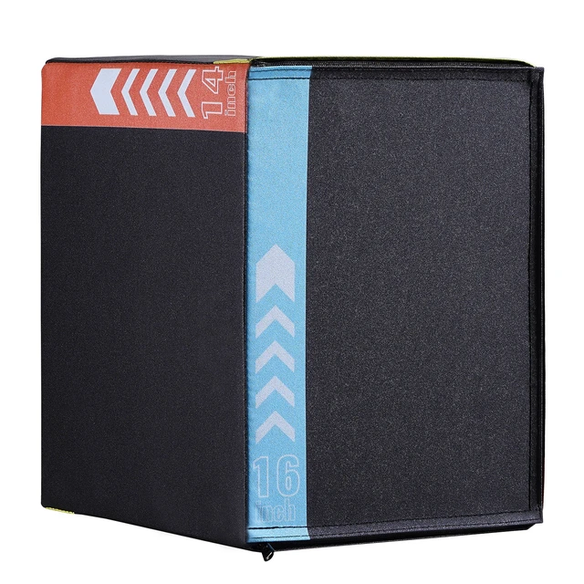 Alt view image 8 of 8 - 3 in 1 Plyometric Jump Box, 16/14/12 Inch Cotton Plyo Box, Platform & Jumping Agility Box, Anti-Slip Fitness Exercise Step Up Box for Home Gym Training, Conditioning Strength Training, Black