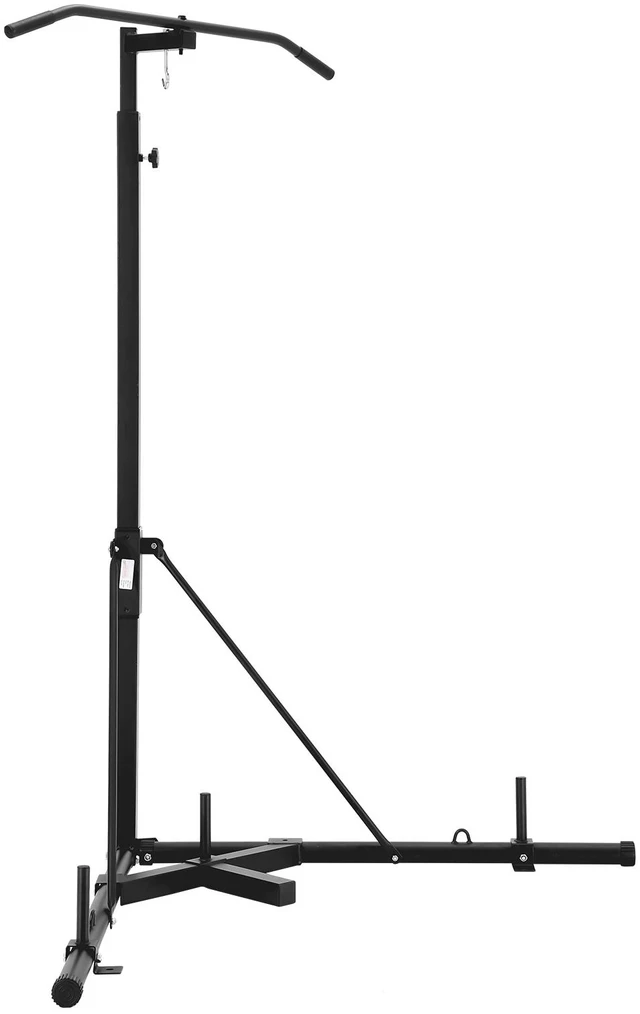 Alt view image 8 of 8 - 2 in 1 Punching Bag Stand, Steel Heavy Duty Workout Equipment, Adjustable Height Boxing Punching Bag Stand with Pull Up Bar, Freestanding Sandbag Rack, Holds Up to 140 lbs, for Home Gym Fitness