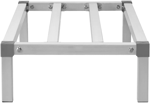 Alt view image 9 of 9 - Aluminum Dunnage Rack, 36 x 20 Commercial Food Floor Rack, 8 Off the Floor, 1000 lbs Capacity All-Welded Aluminum Storage Rack, for Storage in Restaurants, Kitchens, Garages and Vehicles
