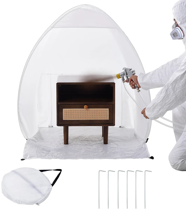 Alt view image 15 of 15 - VEVOR Spray Paint Shelter Portable Spray Paint Tent Booth 40x35x40 in Pop Up