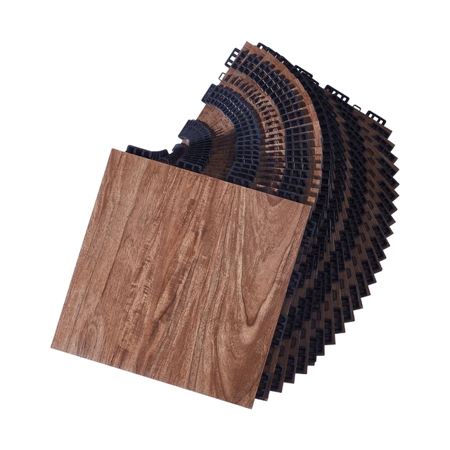 Alt view image 9 of 15 - Dance Floor Tiles, 12.4 x 12.4 in 25 Piece Interlocking Dance Flooring, Portable Dance Practice Floor with Cushioned Base (Oak Wood Grain, 25 sq. ft/Box )
