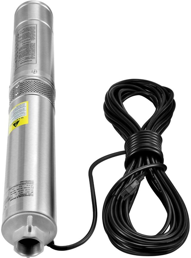Alt view image 8 of 8 - Deep Well Submersible Pump, 3HP/2200W 230V/60Hz, 37GPM Flow 640 ft Head, with 33 ft Electric Cord, 4 inch Stainless Steel Water Pumps for Industrial, Irrigation & Home Use, IP68 Waterproof Grade