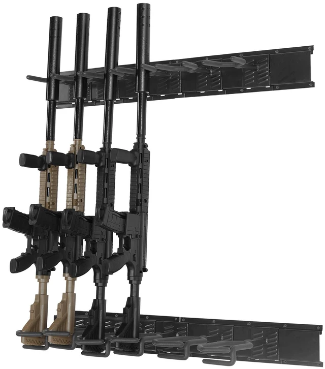 Alt view image 15 of 15 - VEVOR Gun Rack, Indoor Gun Rack Wall Mount, 6-Slot Vertical Rifle Shotgun Gun Rack, 180 lb Heavy Duty Metal Wall Gun Rack Display Stand with Soft Padding