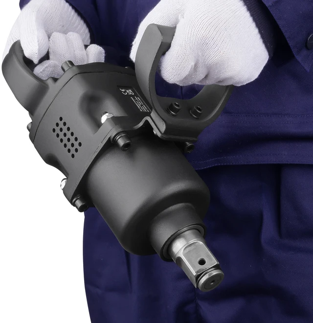 Alt view image 15 of 15 - 1 Inch Air Impact Wrench, Up to 2730 ft-lbs Reverse Torque Output 1" Pneumatic Impact Gun Lightweight w/ 2 Handles for Heavy Duty Repairs and Maintenance