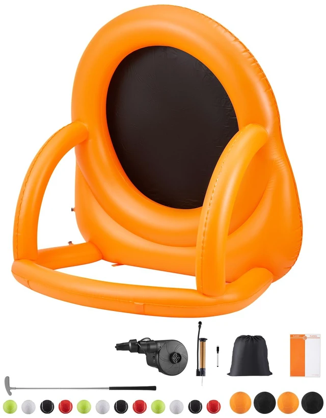 Alt view image 15 of 15 - Inflatable Soccer Dart Board, over 6 ft High Giant Soccer Dart Board with 4 Kick Balls, 12 Tennis and Air Pump, 3-Min Setup, Ideal for Giant Yard Games, Giant Kick Darts Game, Backyard Golf Game