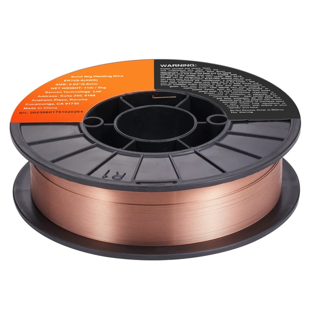 Alt view image 8 of 8 - Solid MIG Welding Wire, ER70S-6 0.030-inch 11LBS with Low Splatter and High Levels of Deoxidizers for All Position Gas Welding