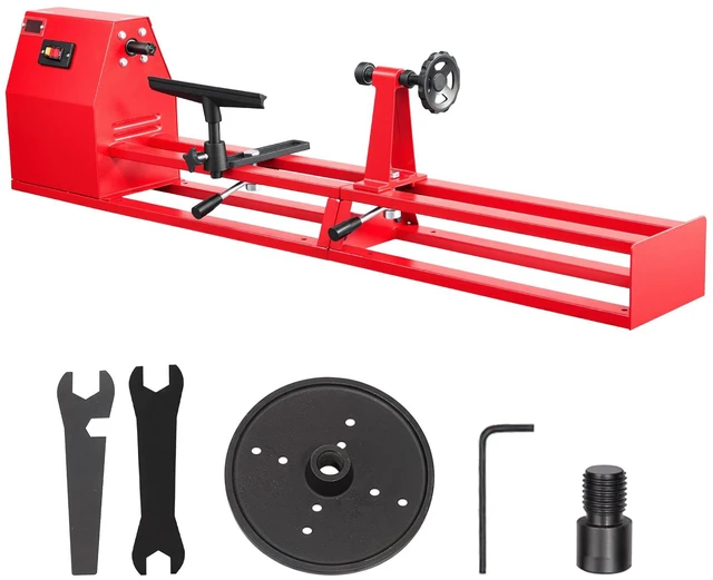 Main image of VEVOR Wood Lathe 1/2 HP 14" x 40" Benchtop Wood Lathe Machine 4 Speeds, 930/1500/2050/2500 RPM, with Tool Rest, Wrenches, Faceplate, Heavy Duty, for Beginner Professional Woodworking, Woodturning