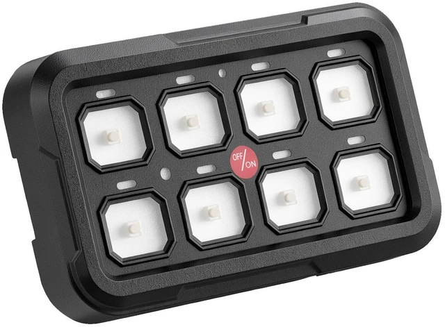 Main image of VEVOR 8 Gang Switch Panel RGB Circuit Control Box APP Control Backlight, for 12-24V Car Truck Boat ATV UTV SUV, Toggle Momentary Strobe 3 Mode, 1440W 60A, Multifunctional Relay System, Waterproof