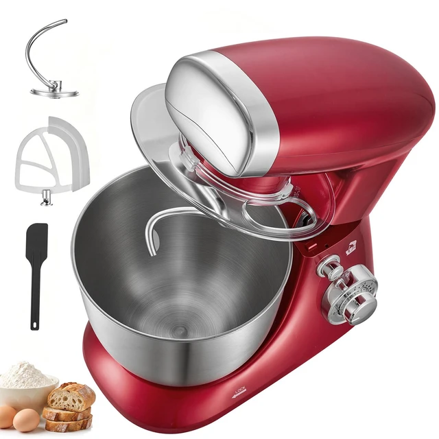 Main image of VEVOR 4.2 Qt Tilt Head Stand Mixer 400W Electric Dough Mixer, 6 Speeds Food Kitchen Mixer with Stainless Steel Bowl, Splash Guard, Dough Hook, Whisk, Beater, for Baking Mixing Whipping