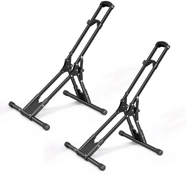 Main image of VEVOR Bike Stand 2 Pack, Foldable Freestanding Bike Storage Rack, Carbon Steel Garage Bicycle Floor Stand, Fits 20-29 in Wheel Diameters, Drill-Free Installation, for Garage, Apartment, Home, Black