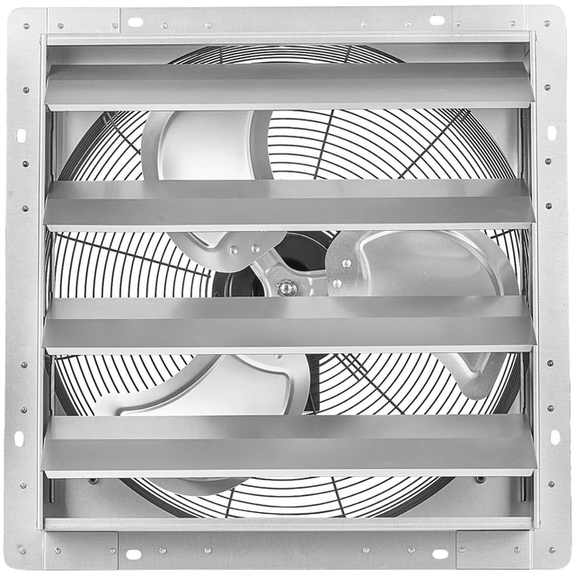 Main image of VEVOR 20 Inch Shutter Exhaust Fan Wall Mounted Automatic Louvers Silver, Sturdy Steel Housing, Low Noise, AC Motor, 4499 CFM Ventilation and Cooling for Attic, Garage, Barn, Greenhouse, Workshop