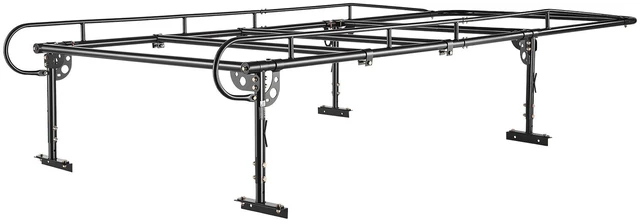 Main image of VEVOR Service Body Truck Ladder Rack 1000LBS Capacity Over-Cab Trucks Rack, 21"-31" Height Adjustable, Fit Single/Dual Rear Wheel Utility Truck, Heavy Duty Steel Support for Kayak Surfboard Lumber