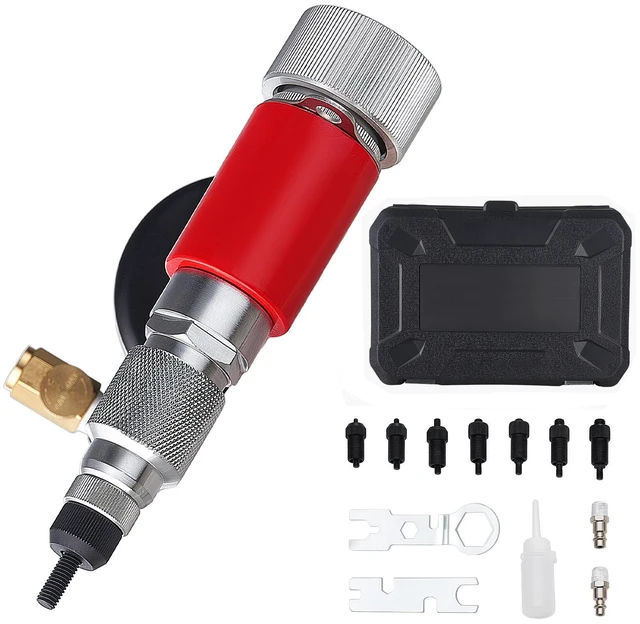 Main image of VEVOR Pneumatic Rivet Nut Gun Kit with 8PCS SAE & Metric Gun Heads, M4 M5 M6 M8 M10 1/4" 5/16" 3/8", 2680LBS Force, Air Rivet Nut Tool for Automotive, Construction, Industrial Manufacturing