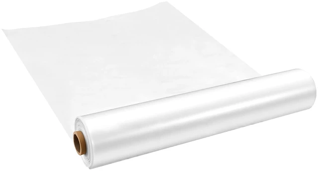 Main image of VEVOR Greenhouse Plastic Sheeting 12 x 100 ft 6 Mil Clear Polyethylene Film, for Farms Agriculture Garden Outdoor Plant, Water Sun Frost Wind Dust Resistant, Heavy Duty Thick Winter Hoop House Cover