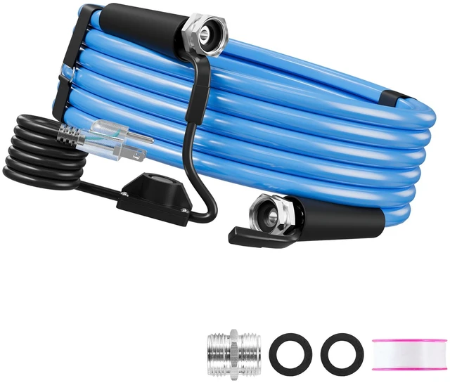 Main image of VEVOR 30FT Heated Water Hose for RV Antifreeze to -45°F Drinking Water Hose, 1/2" ID, Smooth Surface, Built-in Thermostat, Freeze & Leak-Proof, Lead and BPA Free, Fast Heating for RV Camping Garden