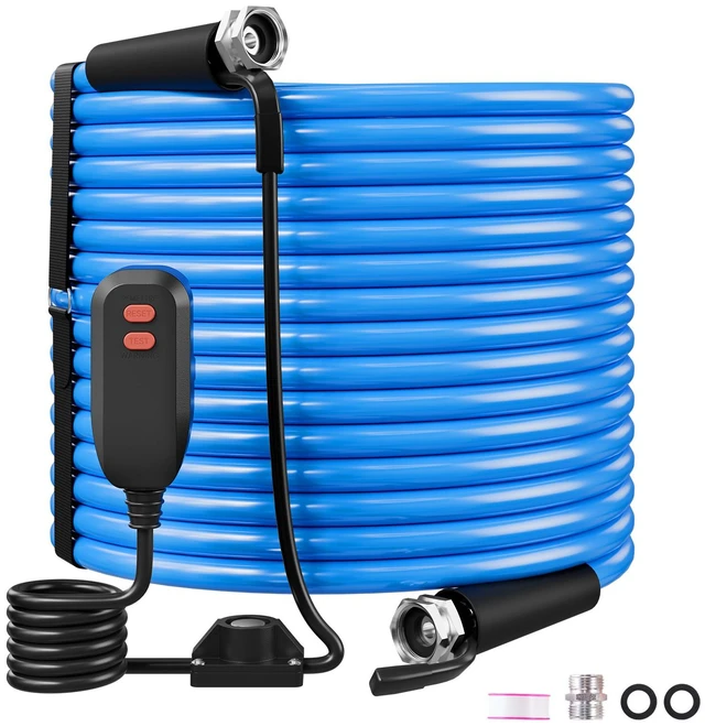 Main image of VEVOR 100FT Heated Water Hose for RV -45°F Anti Freeze Drinking Water Hose, 1/2" ID, Smooth Surface, with Leakage Protection GFCI, Built-in Thermostat, Freeze & Leak-Proof, Lead and BPA Free for RVs