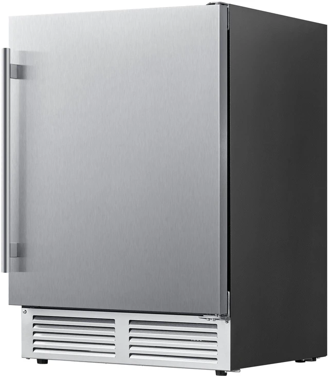 Main image of VEVOR Outdoor Beverage Refrigerator, 24 Inch Undercounter Drink Fridge, 304 Stainless Steel Door, 5.0 Cu. Ft, Hold 180 Cans, Powerful Cooling System, Built-in / Freestand Cooler, Home Bar & Patio
