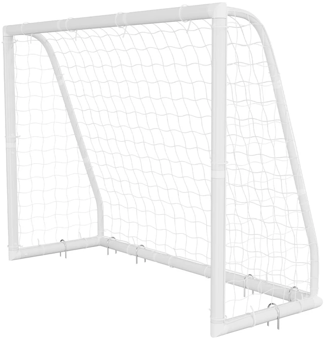 Main image of VEVOR Soccer Goal 8 x 6 FT PVC Soccer Goal for Backyard with PE Net, Portable Weatherproof Set, with High-Strength PE Net, Target, Cones, for Youth Kids & Adults Outdoor Backyard Practice Training