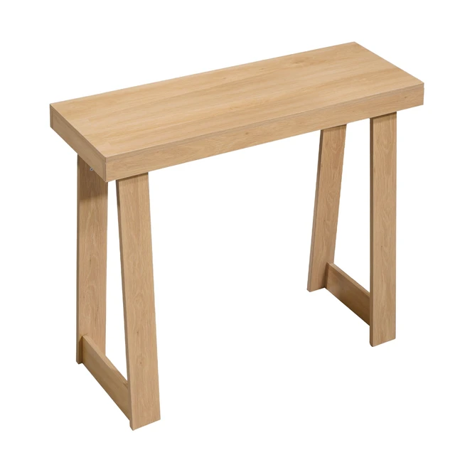 Alt view image 2 of 2 - Vevor 36 in Console Table, Modern Desk Behind the Couch, Wooden Rectangle Entrance Desk, Narrow Long Sofa Table Accent Stand, Ideal for Hallway, Bedroom, Living Room, Foyer, Easy Assembly, Burlywood