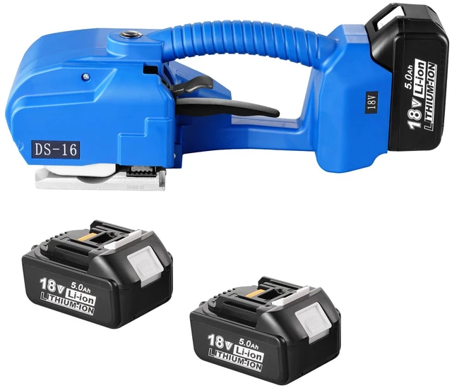 Alt view image 8 of 8 - Electric Strapping Machine, for 0.35"-0.63" PP PET Straps, Portable Electric Banding Tool with Digital Display, 2 x 5000mAh Battery Powered Automatic Strapping Tool for Packaging Box Pallet