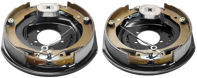 Alt view image 11 of 11 - VEVOR Electric Trailer Brake Assembly, 12" x 2", 1 Pair Self-Adjusting Electric Brakes Kit for 7000 lbs Axle, 5-Hole Mounting, Backing Plates for Braking System Part Replacement (1 Right + 1 Left)