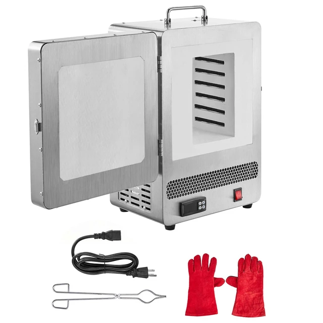 Alt view image 13 of 13 - Electric Melting Furnace, 1650W Electric Kiln, Digital Melting Furnace with Max Temperature 2192/1200 for Lost-Wax Casting, Clay DIY, Metal Annealing, Ceramic Firing, PID Temp Control