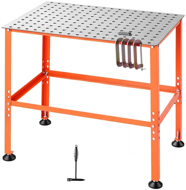 Main image of VEVOR Welding Table, 36" x 24" Welding Workbench with 800LBS Weight Capacity, Heavy-Duty Steel Work Table Platform with 0.63" Fixture Holes for Welding, Metal Fabrication, Assembly, Repair Tasks
