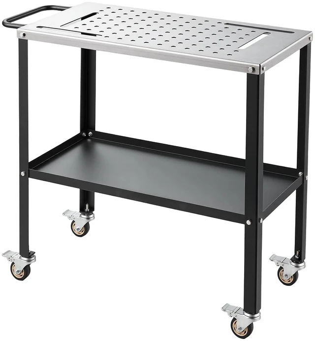 Main image of VEVOR Welding Table 36" x 18" Movable Welding Workbench 1200LBS Capacity, Heavy-Duty Steel Work Table Platform with 4 Lockable Casters, 4 Tool Slots, 0.63" Fixture Holes, Tool Tray for Workshops