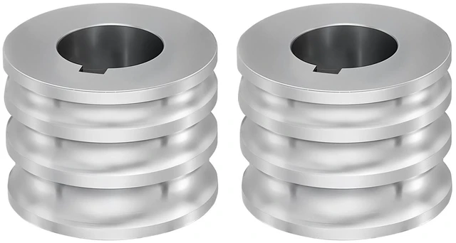 Main image of VEVOR Replacement Roller for Rolling Mill 3 Sizes Grooves 2 Domed Rollers, Jewelry DIY Tool Accessory Parts, Premium Alloy Steel, Easy Installation, for Pressing Ductile Metals, Gold, Silver, Brass