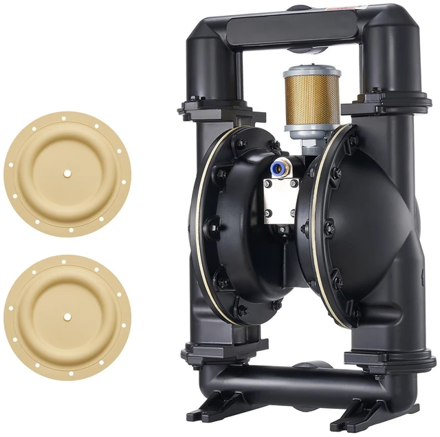 Alt view image 9 of 9 - VEVOR Air Operated Double Diaphragm Pump Pneumatic Waste Oil Pump 35 GPM 114 PSI