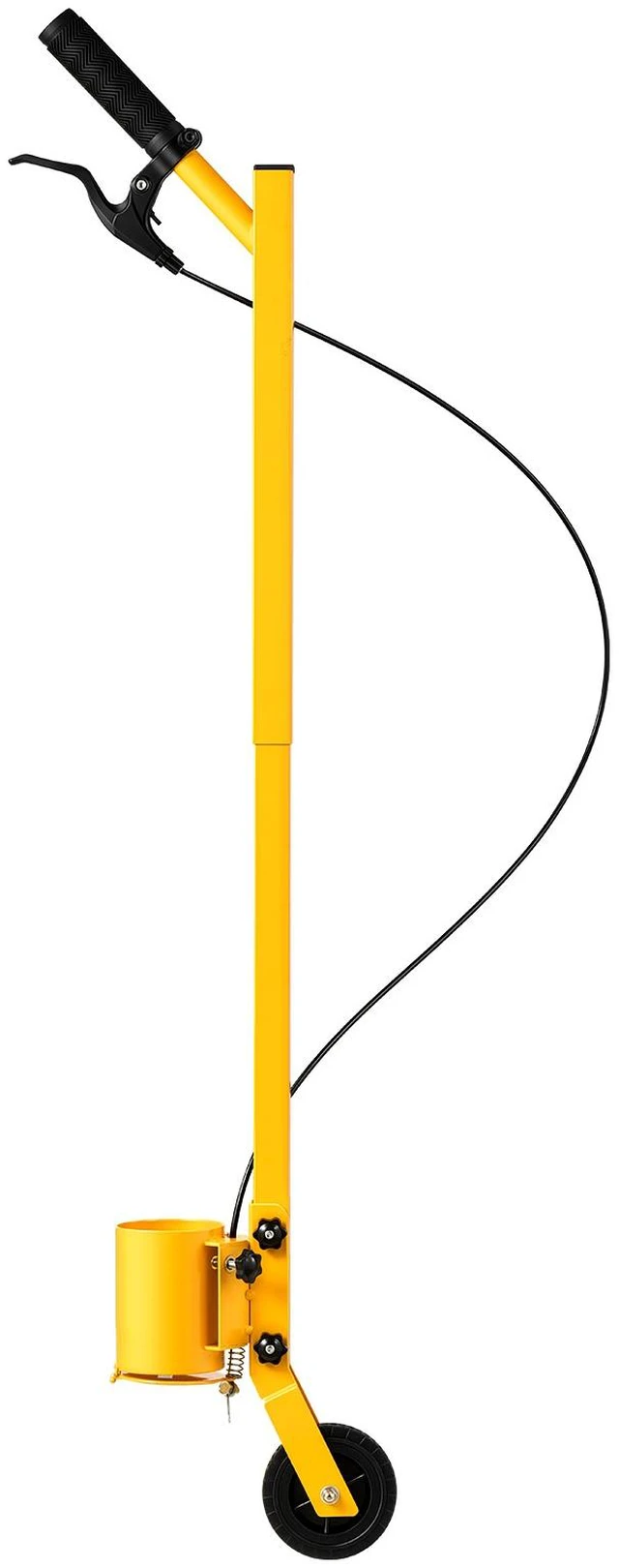 Main image of VEVOR Striping Line Painting Wand 4" Heavy-Duty Wheel Marking Paint Wand, For Ground Marking, Parking Lot and Field, Lightweight and Easy to Push, Compatible with Inverted Striping Paint, Yellow