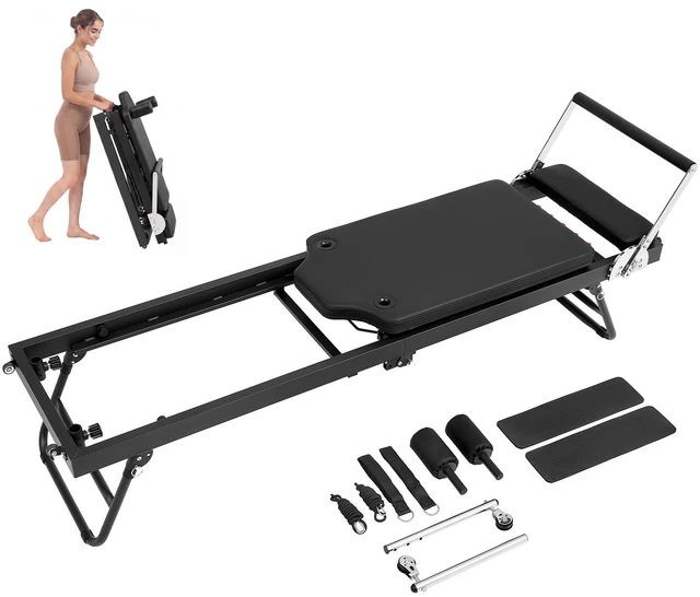 Main image of VEVOR Pilates Reformer 77" Foldable Pilates Machine 400 lbs Iron Frame, for Home Use and Gym Workout, with Springs, Smooth Sliding System, Suitable for Advanced and Beginners Users