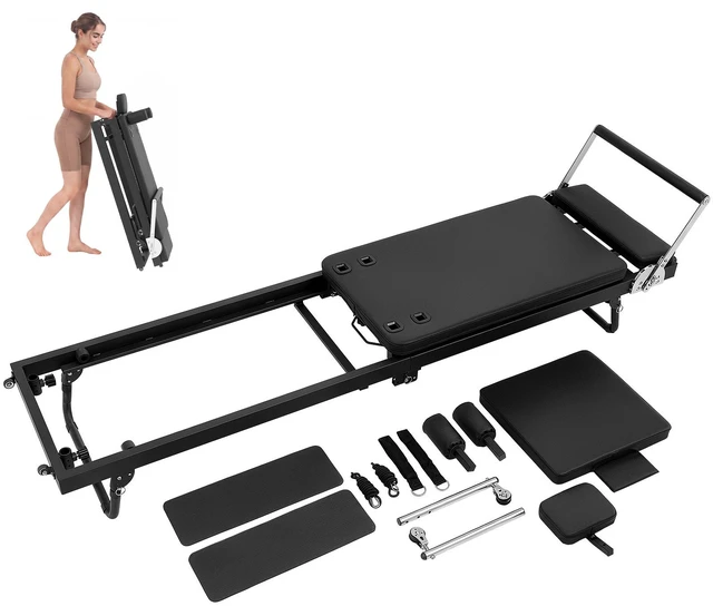 Main image of VEVOR Pilates Reformer 91" Foldable Pilates Machine 400 lbs Iron Frame, for Home Use and Gym Workout, with Jump Board and Springs, Smooth Sliding System, Suitable for Advanced and Beginners Users