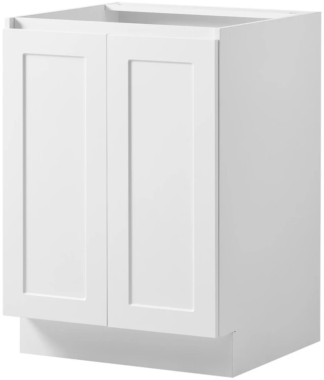 Main image of VEVOR White Shaker Base Cabinet Ready to Assemble, 24"W Unassembled Cabinet, 24" W x 24" D x 34.5" H, with 2 Doors, Adjustable Shelf, Soft-Close Hardware, for Home, Office, and Laundry Room