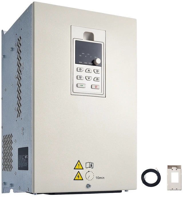 Main image of VEVOR 20HP 15KW 68.5A VFD, Single/3-Phase 220V Input to 3-Phase 220V Output, 02000Hz Variable Frequency Drive, Built-in PID for Constant Pressure Water Supply, Precision Motor Speed Control