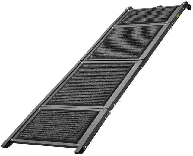 Main image of VEVOR Dog Ramp for Car 63" L x 17" W Foldable Pet Ramp with Felt Surface, for SUV Car Truck Outdoor, 250 lbs Capacity, Extra Long and Wide Gentler Climb, Non-Slip Portable for Medium & Large Dogs