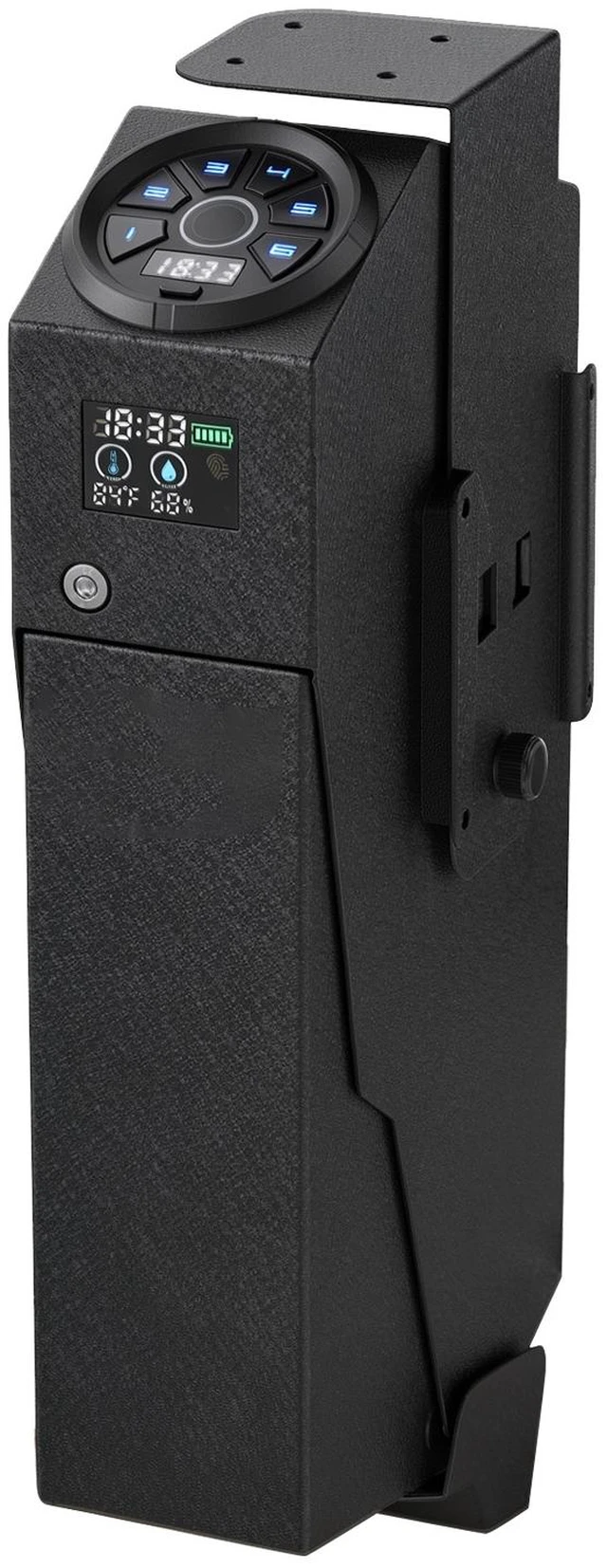 Main image of VEVOR Gun Safe for Handgun Biometric Fingerprint Pistol Safe 4-Way Access, for Bedroom Nightstand, Desks, Thick Steel Construction, with LCD Display, Automatic Lighting, Optional Silent Mode, Black