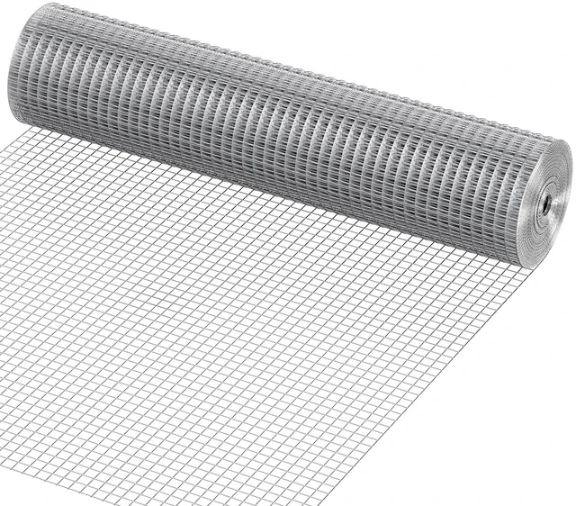 Main image of VEVOR Hardware Cloth 1/2 inch 24 inch x 25 ft 19 Gauge Chicken Wire Fence, Hot-Dip Galvanized After Welding Metal Wire Mesh Roll, Garden Plant Welded Fencing Roll Supports Poultry Netting Cage Fence