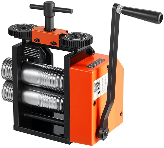 Main image of VEVOR Rolling Mill 3-in-1 Round Flat Square Pressing Roller Mill Machine, Manual Jewelry DIY Tool, 0.03-7 mm Adjustable Thickness, Stable & Even Rolling, for Ductile Metals, Gold, Silver, Copper