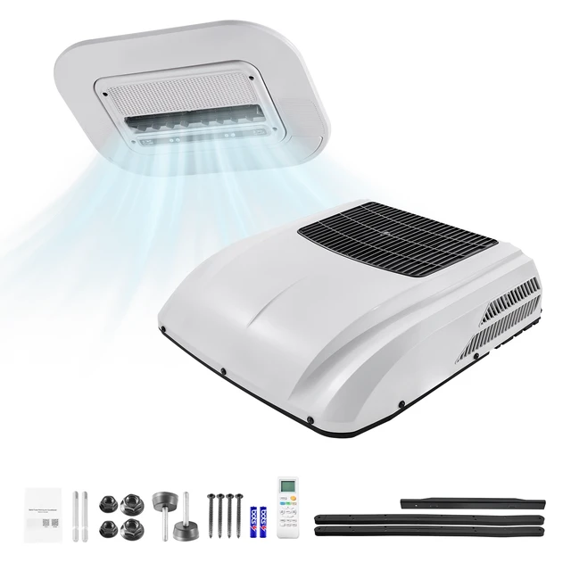 Alt view image 8 of 8 - VEVOR Truck Air Conditioner, 12V 10000 BTU RV Rooftop AC Unit, 350 m³/h Airflow, Cooling & Heating 2 in 1 Function Cab Air Conditioner, Quiet A/C Unit for Semi Truck Trailer Motorhome Tractor Caravan