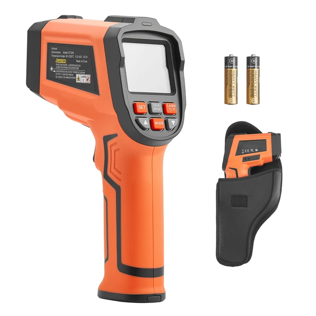 Alt view image 8 of 8 - VEVOR Infrared Thermometer, -22 to 2912 Dual-Mode IR Thermometer Gun with K-Type Thermocouple, Dual Laser Heat Temperature Gun Non-Contact for Metal Smelting/Engine/Industry/Cooking (Not for Human)