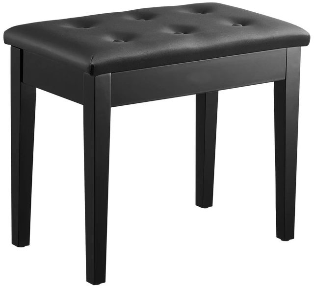 Alt view image 8 of 8 - Piano Bench, 22" x 13.78" x 19", Keyboard Piano Chair with High-Density Padded Cushion, Storage Compartment for Music Books, Wooden Piano Bookcase Stool Seat, for Vanity, Living Room, Bedroom