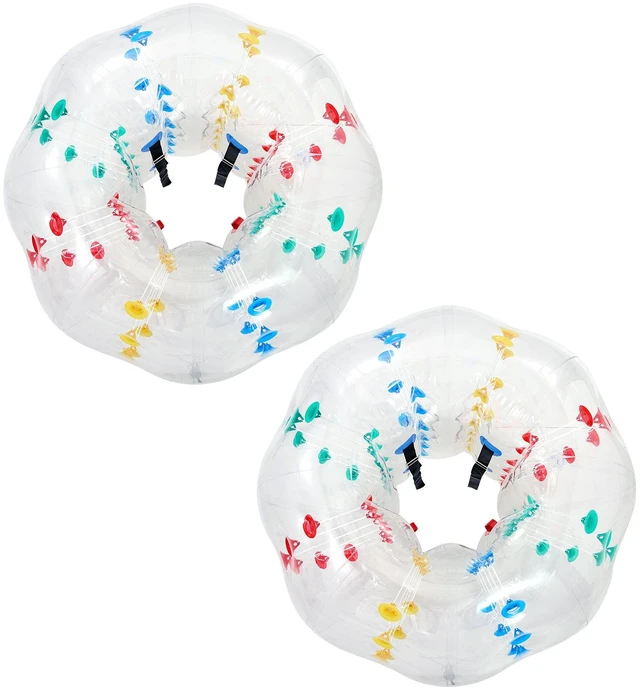 Main image of VEVOR 2-Pack Inflatable Bumper Balls 5FT Human Bubble for Adult Transparent, for Backyard, Camping, Picnic, Park, Lawn, and Outdoor Team Gameplay, Thickened PVC Material, Sumo Hamster Ball with Handle