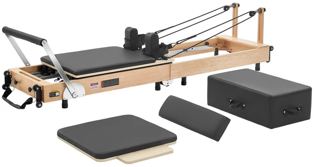 Main image of VEVOR Pilates Reformer 94" Foldable Pilates Machine 400 lbs Maple Wood, for Home Use and Gym Workout, with Jump Board, Music Wire Springs, and Sitting Box, Suitable for Advanced and Beginners Users
