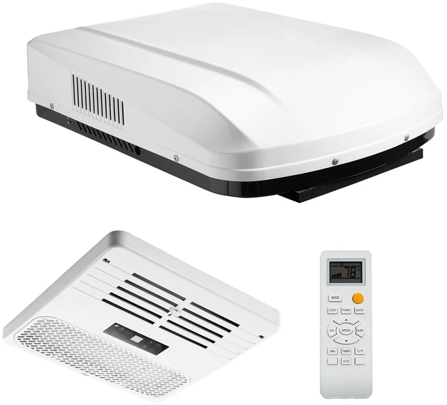Main image of VEVOR RV Air Conditioner, 13500 BTU RV AC Unit, 120V Ducted Rooftop Air Conditioner with Variable Speed Compressor, Easy Install Quiet Cooling AC Unit with ADB Button Control and Remote Control, White