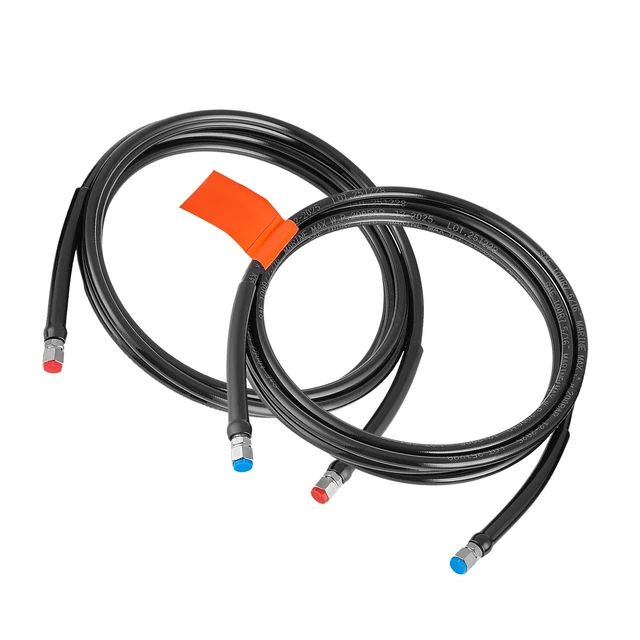 Alt view image 8 of 8 - VEVOR Hydraulic Hose Kit, 16 ft 2-Piece Leak-Proof TPEE Outboard Steering Hose Kit with 304 Stainless Steel Connector, Compatible with Marine Outboard Steering Systems, 20 MPa Max Working Pressure